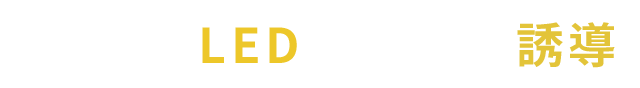 鮮明なLEDライトで誘導